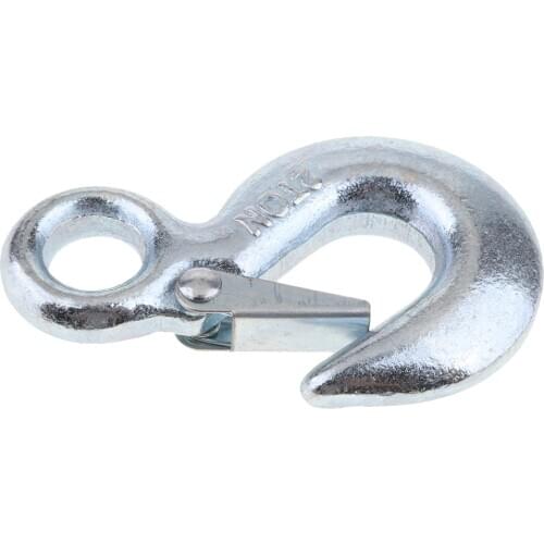 Forged Steel 2T Eye Hook With Clevis Safety Latch for Winch Cable UTV/ATV