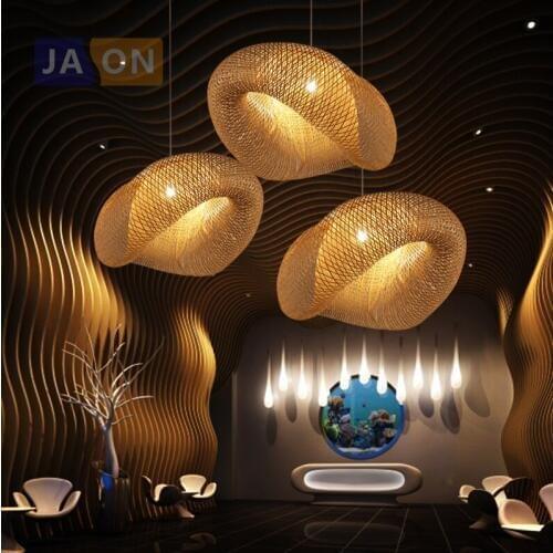 Led e27 Southeast Asia Iron Bamboo Handwork LED Lamp LED Light.Pendant Lights.Pendant Lamp.Pendant light For Dinning Room Store