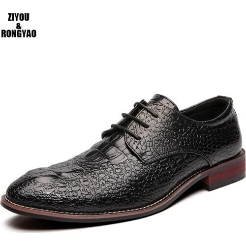 New Men Casual shoes breathable Leather Loafers Office Shoes For Men Driving Moccasins Comfortable lace up Fashion Wedding Shoes