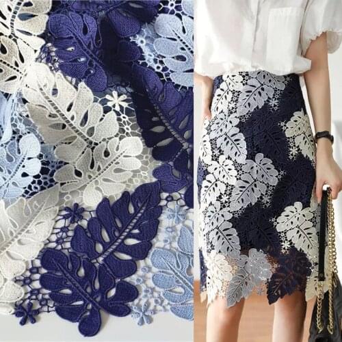 Multicolor Heavy Handmade Milk Silk Water-soluble Lace Fabric Hollow Embroidery Fabric For Clothing Dress Cheongsam Accessories