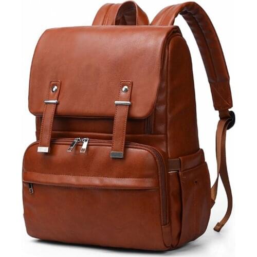 Multifunctional Baby Diaper Nappy Mummy Leather Backpack Large Capacity Maternity Travel Bag with Changing Bag Stroller Straps