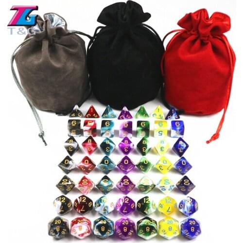 7sets/pack Polyhedron Role Playing Multi-sided Dice for Card Board Club Party Game DnD RPG Xmas Gift