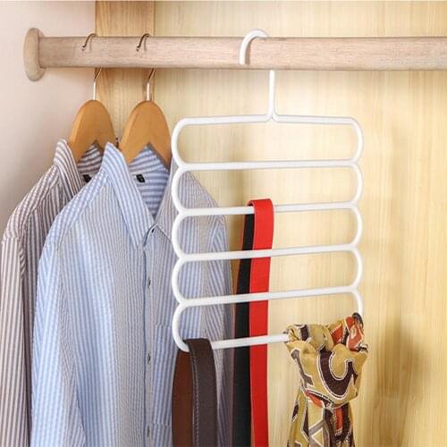 Multi-layer Pants Rack Multi-function Plastic Hanging Pants Hanger Pants Hanging Storage Shelf Home Wardrobe Storage Rack