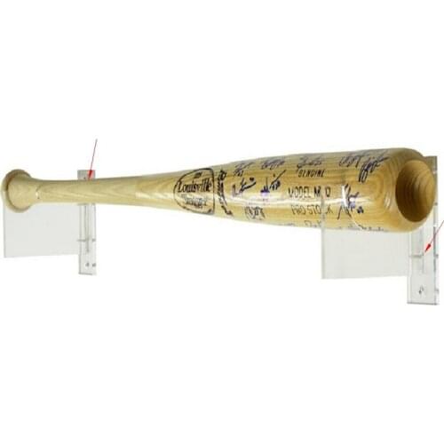 Wall Mount Horizontal Baseball Bat / Wall Mount Acrylic Holder / Bat Brackets
