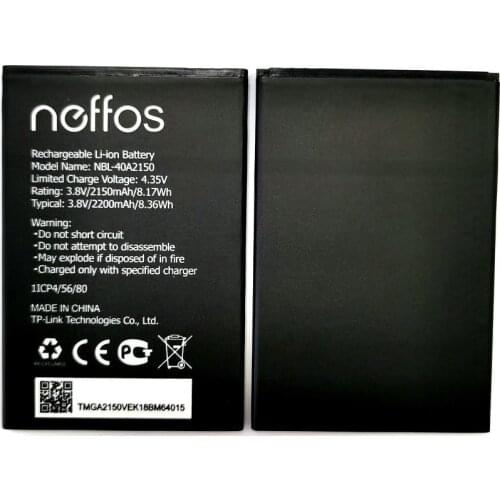New 2200mAh NBL-40A2150 Battery Replacement For TP-link Neffos NBL-40A2150 Rechargeable Li-polymer Batteries + Tracking Code
