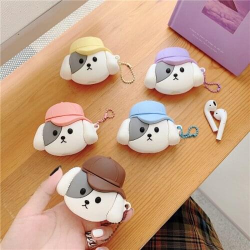 New For Apple Airpods 1 2 3 Cute 3D Cool Baseball Hat Dog Doggy Wireless Earphone Headphone Protector Cover for AirPods Pro