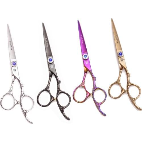 Scissors for Haircuts 5.5" 6" Purple Dragon Japan 440C Hair Cutting Scissors Adjustable Screw Barber Thinning Shears Salon 9002