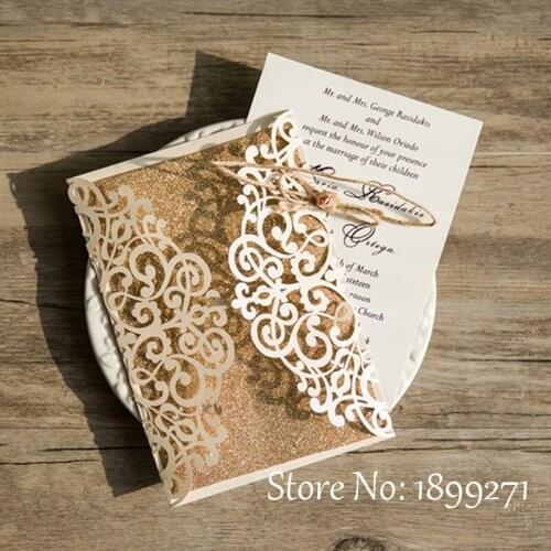 Wholesale Luxury Handmade Decoration Greeting Wedding Invitation Card