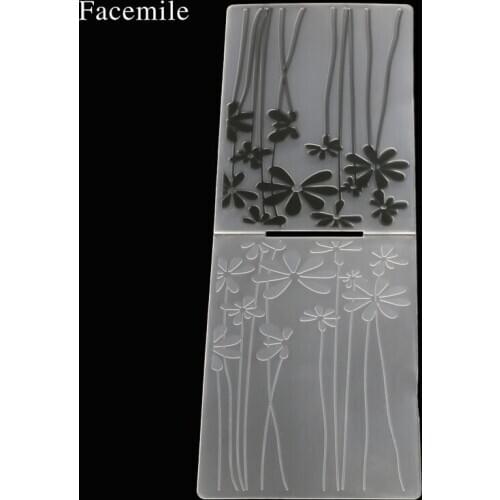 Windmill Flowers Plastic Embossing Folder For Scrapbook DIY Album Card Tool Plastic Template 55023