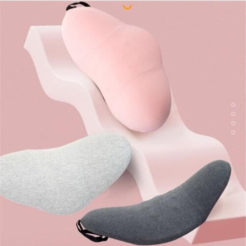 Memory Foam Lumbar Pillow Rollable Pregnant Waist Pad Washable Lumbar Support Backrest Mat Bed Cushion Detachable Back Pillow