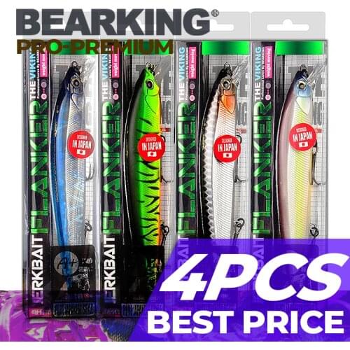 BEARKING Best price 4pcs each set assorted colors Fishing lure SP Wobblers Hard bait Crankbait Minnow Lure for pike