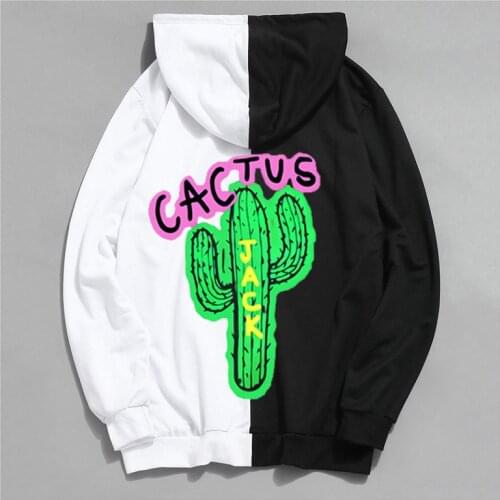 Travis Scott Cactus Jack Cotton Hoodie Men Sweatshirts Spring Autumn Hoodies Streetwear Thin Patchwork Tracksuit Men Clothing