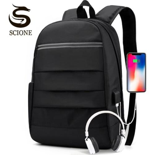 14 inch Laptop Backpack Men USB Charging School Bag Collage Students Notebook Backpacks Large Business Travel Rucksack XA168M
