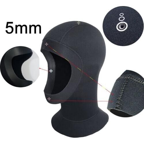 Scuba Diving Hood 5mm Neoprene Diving Cap Hoods Dive Sports Cap Waterproof Warm Hat Snorkeling Wetsuit Helmet