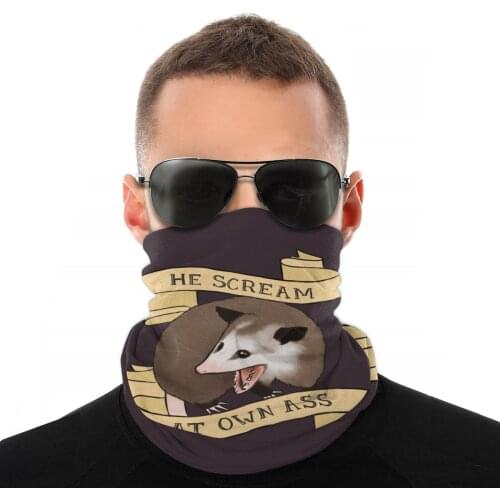 Possum Scarves Half Face Mask Men Women Fashion Tube Mask Seamless Bandana Protective Headband Biking Hiking