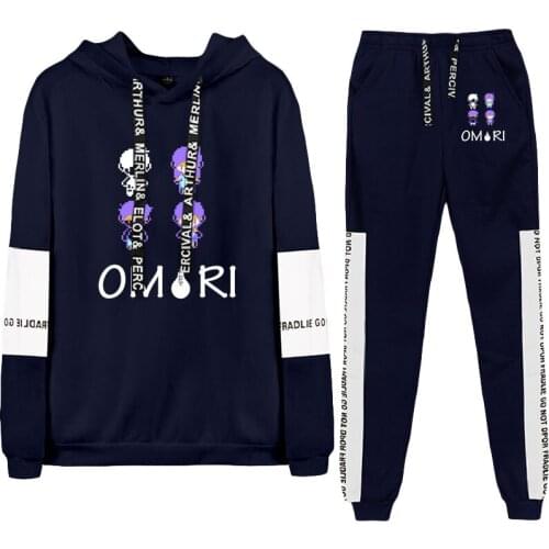 WAWNI Omori Hoodie Game Sweatshirt Two Piece Set Cotton Popular Casual Pullover Pants Oversized Clothes New Fashion Print Sets