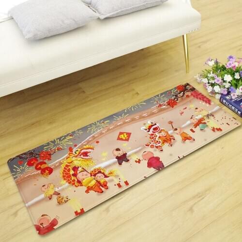 Traditional Chinese Pattern Hallway Carpet Welcome Doormat Door Mat Entrance Printed Living Room Floor Rugs Home Decor Mats