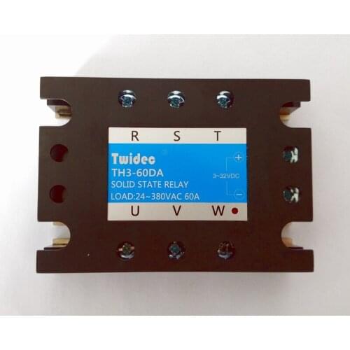 Three-phase Solid-state Relay TH3-60DA 60A with Fan and Radiator