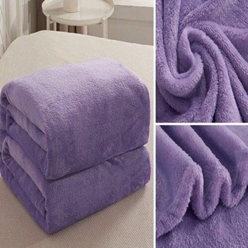 Thickened Double Sided Home Office Blanket Flannel Cashmere Warm Throw Blanket for Sofa Bed Travel Portable Cold-proof Blanket