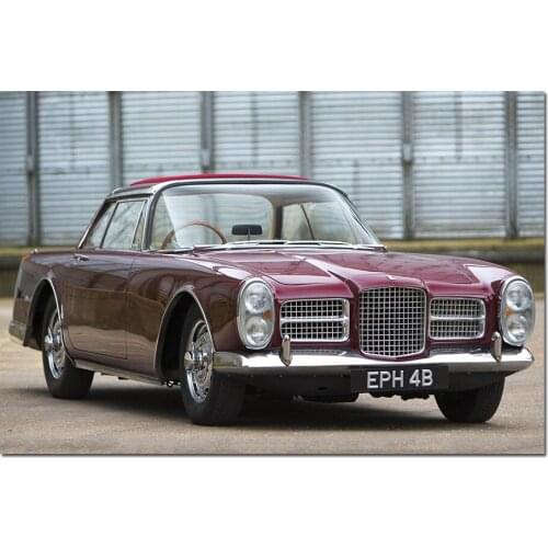 Facel Vega Facellia III Vintage Car Poster Canvas Paintings for Living Room HD Printed Wall Art Vehicle Pictures Home Decoration