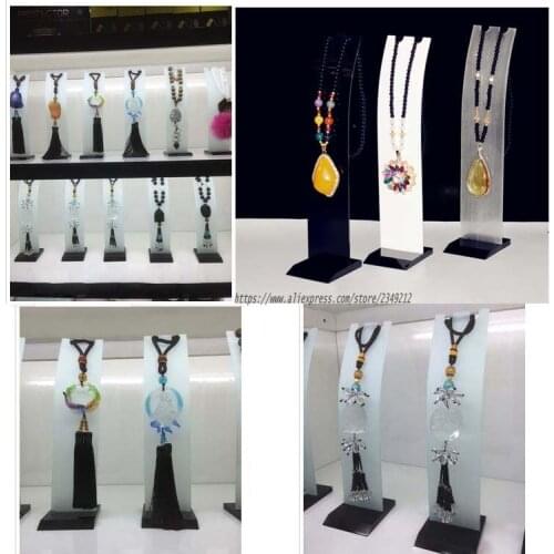 High Quality Acrylic Necklace Display Rack Pendant Showing Stand Jewelry Display Shelf Car Decoration Holder Chain Display Props