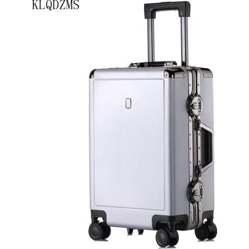 KLQDZMS High Quality 20/24Inch PC Rolling Luggage Spinner Men Business Travel Suitcase Women Carry On Trolley Luggage
