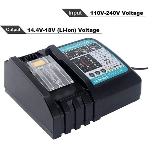 DC18RCT Li-ion Battery Charger for Makita Charger 18V 14.4V BL1830 Bl1430 DC18RC DC18RA Power tool 3A Charging Current