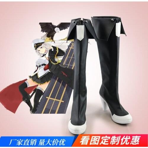 Hot Game Azur Lane USS Enterprise Cosplay Shoes Women Soft Sister Girls High Boots for Carnival Comic Show