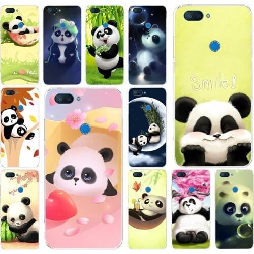 102FG Cute Panda Soft Silicone Tpu Cover phone Case for xiaomi redmi mi 8 A1 A2 lite