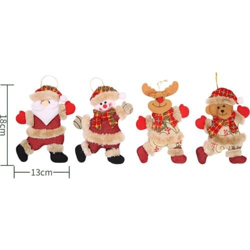 2Pcs Christmas Decorations for Home Pendants Navidad Christmas Tree Ornaments Hanging Doll Craft Decor Supplier Kids Gift