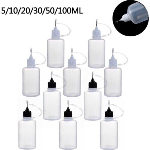 5Pcs 30ML Glue Applicator Plastic Needle Squeeze Bottle Handmade Scrapbooking Craft GluesTool Paper Quilling New Tool