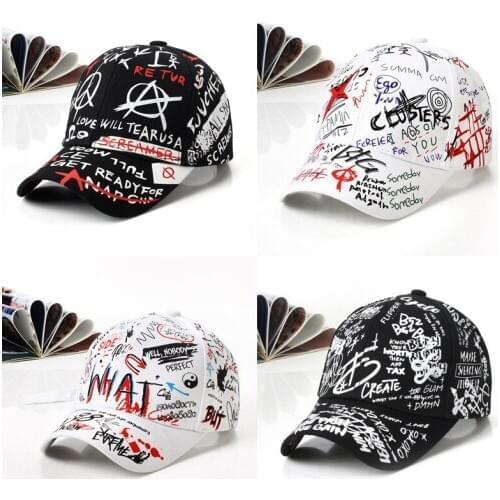 Fashion cotton Graffiti men women Baseball caps Couple Printed snapback hat Popular hip hop hat Cap hot sell
