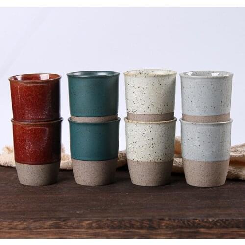 Large Ceramic Tea Cup Porcelain Teacup Coffee Cup Teaware Coffeeware Japanese Retro Water Cup Kung Fu Tea Set Pottery Coffee Mug