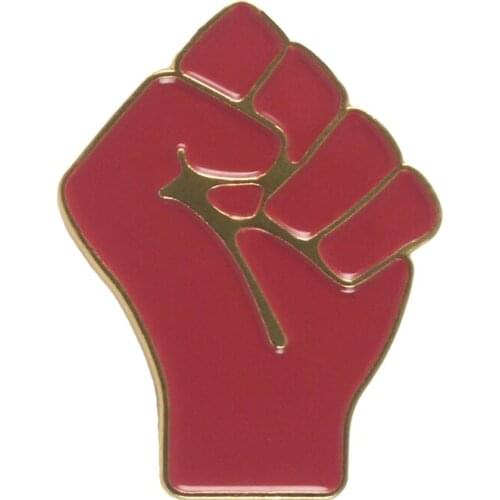Raised Fist of Solidarity Pins Badges Brooches Enamel Lapel Pin Backpack Bag Accessories Gift for Women girls Partner Frien