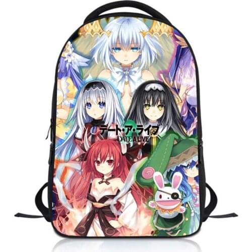 Anime Date a Live Students Backpack School Bag Children Cartoon Knapsack Boys Girls Rucksack Bookbag Kids Satchel
