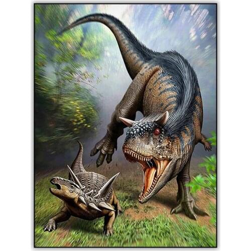 Dinosaur Wall Art 5d DIY Diamond Painting Accessories Full Drill Square / Round Crystal Mosaic Diamand Painting Embroidery Tools
