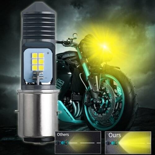 Dual Color Motorcycle Headlight H4 BA20D P15D LED Bulb Super Bright Motorcycle LED Light Headlamp Motor Bike Headlight Fog Lamp