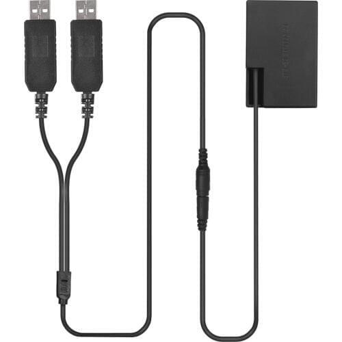 Andoer Dual USB Power Adapter DC Coupler Replacement DR-E17 Dummy Battery Pack for Canon 77D/200D/750D/760D/800D Cameras