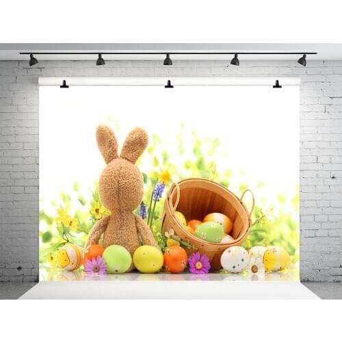 VinylBDS 150x220cm Easter Photography Backdrops Flower Egg Frames Fundo Fotografico Easter Day Backgrounds For Photo Studio