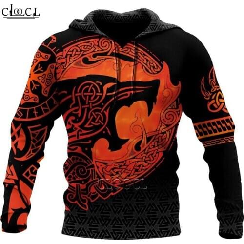 HX Viking Odin Style 3D Printing Hoodie Mens Sweatshirt Autumn Long-Sleeved Pullover Fashion Funny Pattern Hip Hop Hoodie