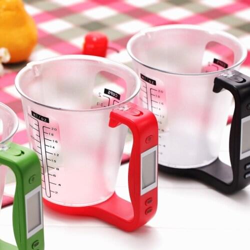 Measuring Cup Kitchen Scale Digital Beaker Libra Electronic Tool LCD Display Temperature Baking Accessories Balance Cuisine