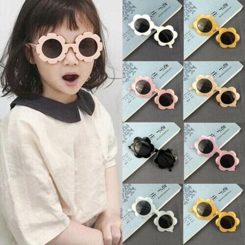 Cute Baby Kids Unisex Children Flower Frame Sunglasses UV400 Toddler Outdoor Glasses