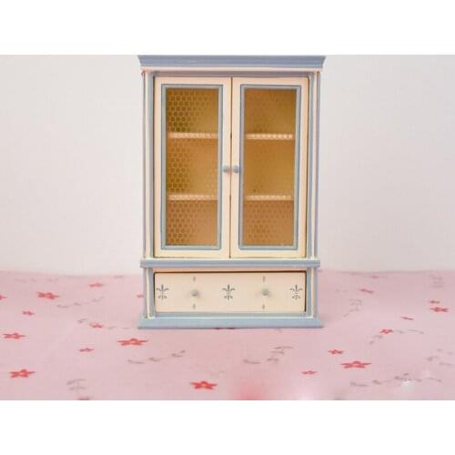1/12 Dollhouse Mini Bookshelf Cabinet Furniture Model for Dollhouse Study, Bedroom, Living Room Furniture Decoration