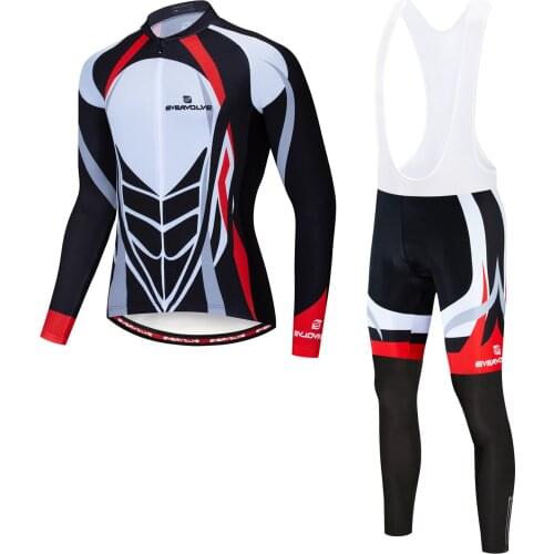 Spring and Autumn Mens City Outdoor Cycling Shirt Quick Dry Breathable Long Sleeve Suit