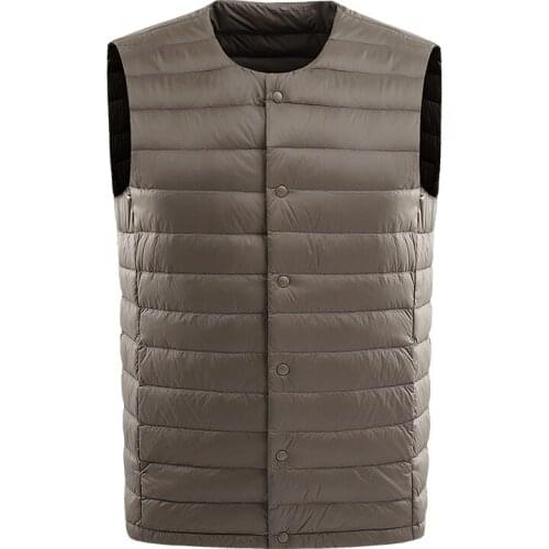 Old Men Jacket Men Vest Buttons Mens Sleeveless Vest Casual Lightweight Down Vest 2020 Winter Fashion Men Warm Clothing