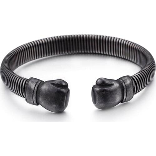 Stainless steel mens boxing bracelets Fashion punk titanium steel boxing bracelets