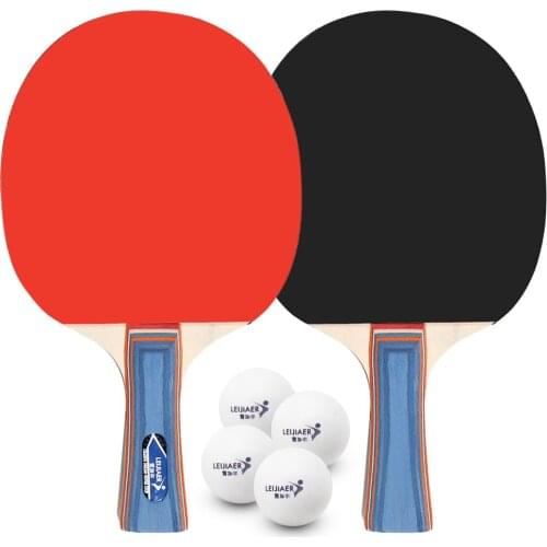 Best Quality Table Tennis Racket Ping Pong Paddle Set Table Tennis Rackets And 4 Balls With Cover Bag For 2 Players