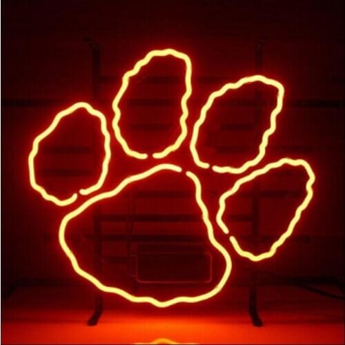Clemson Tigers Billiards Neon Sign Custom Handmade Real Glass Tube Sport Bar KTV Store Motel Gameroom Display Neon Signs 16"X16"
