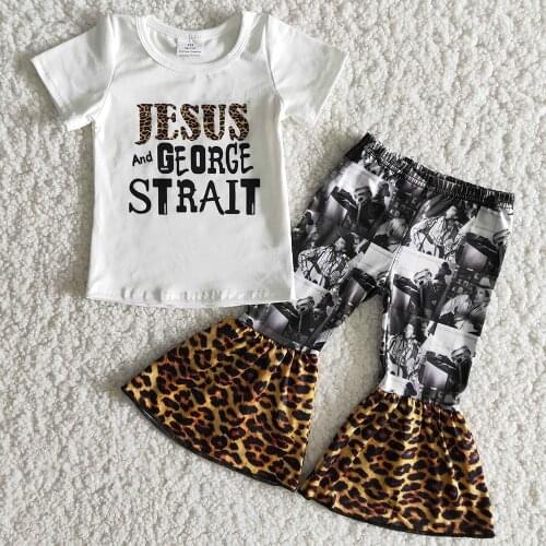 New Design Kids Designer Clothes Girls Bell Bottom Outfits 2pcs Wholesale Children Clothing High Quality Baby Girl Clothing Set