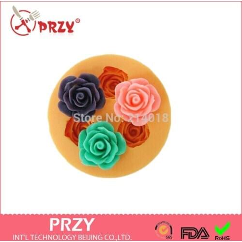 New style 3 flower modelling silicon fondant Cake decoration mold wholesale fondant mold chocolate mold